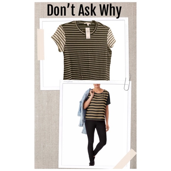Don’t Ask Why Top NWT Made in Italy Striped T-Shirt OS - Picture 8 of 9